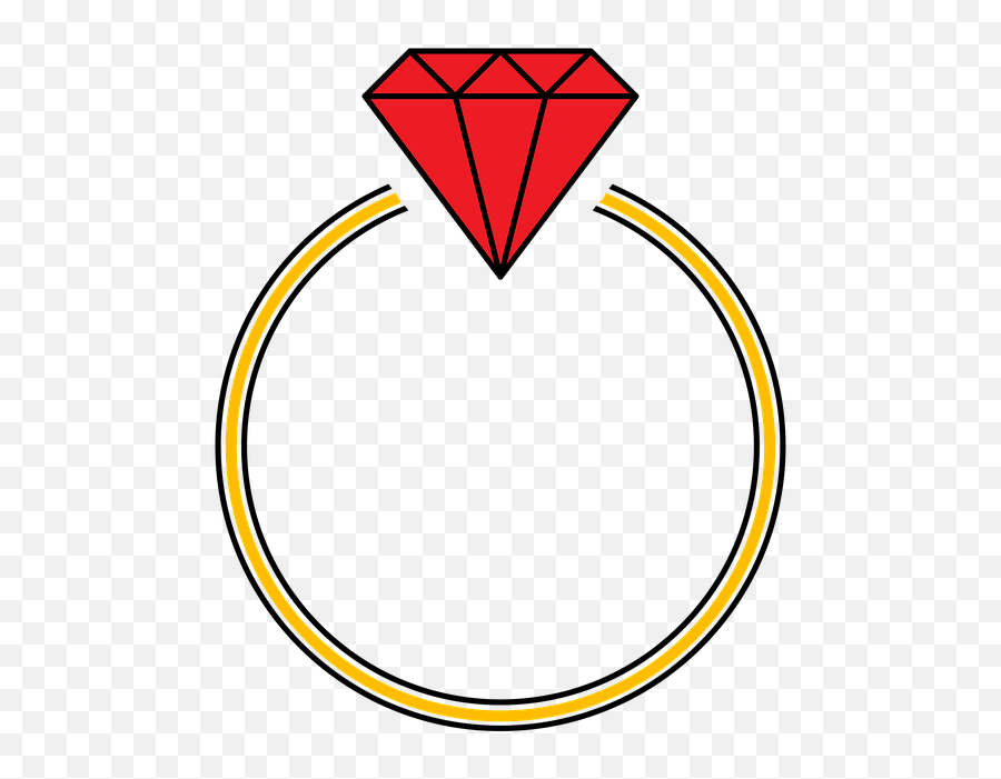 Free Photo Transparent Background Red Ring Yellow Diamond Emoji,Ring Transparent Background