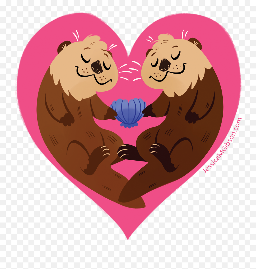 Otter Love Magnet Clipart - Otters Love Clipart Free Emoji,Otter Clipart