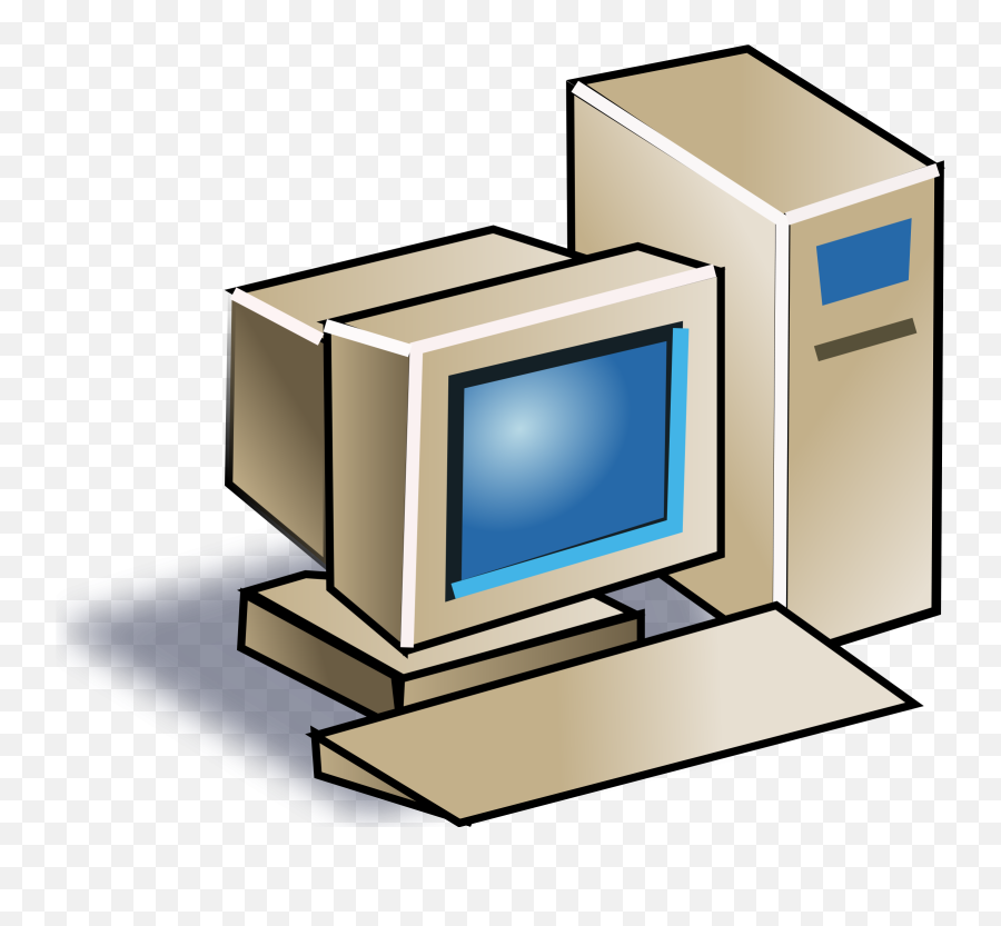 Laptop Computer Symbol Clip Art - 90s Cliparts Png Download Old Computer Clipart Emoji,90s Png
