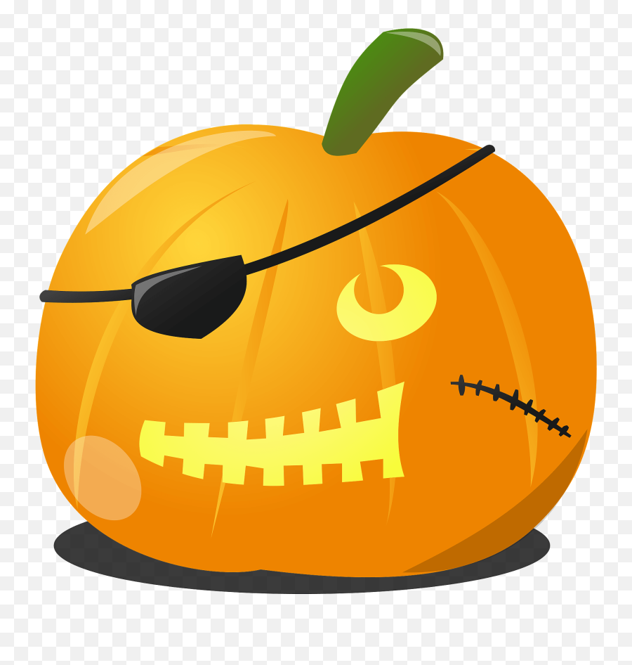 Pirate Pumpkin Clipart - Happy Emoji,Pumpkin Clipart
