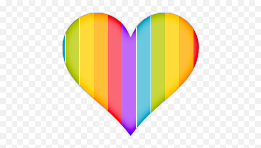 Heart With Colorful Vertical Stripes Icon Png Clipart Image - Colourful Icon Png Emoji,Diabetes Clipart