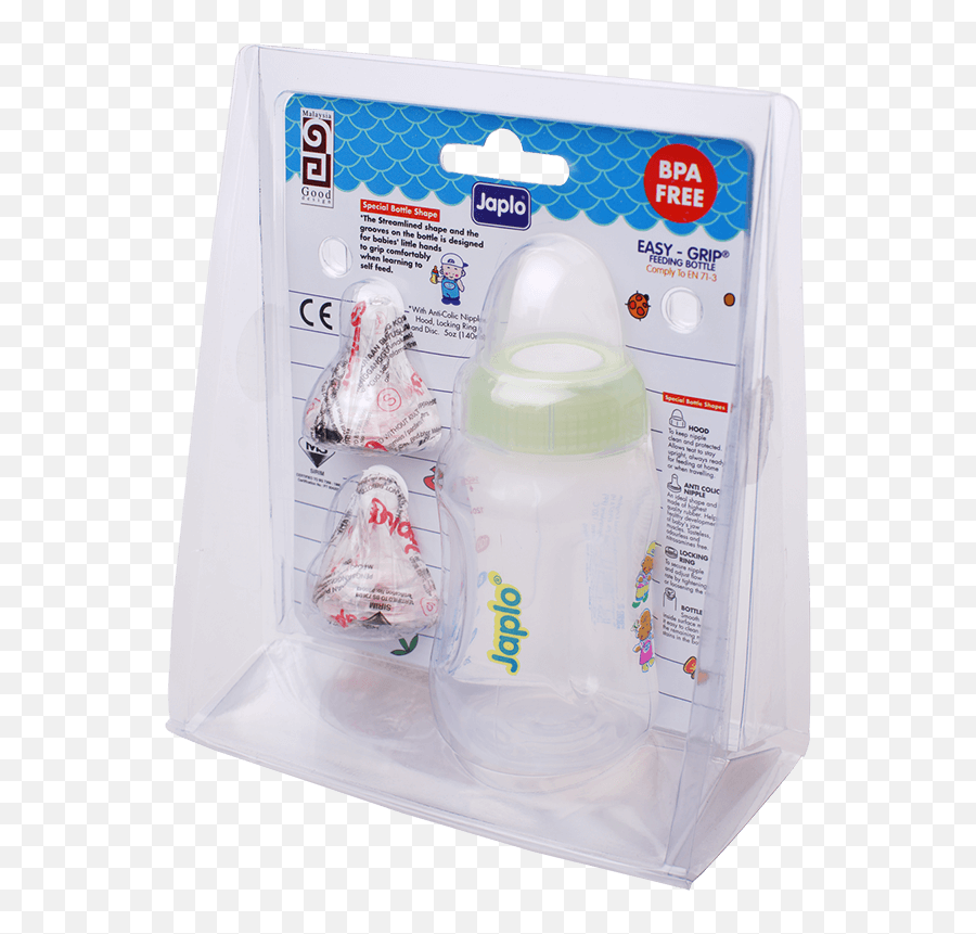 Japlo Easy Grip Feeding Bottle - Baby Bottle Full Size Png Japlo Easy Grip 140ml Bottle Emoji,Baby Bottle Png