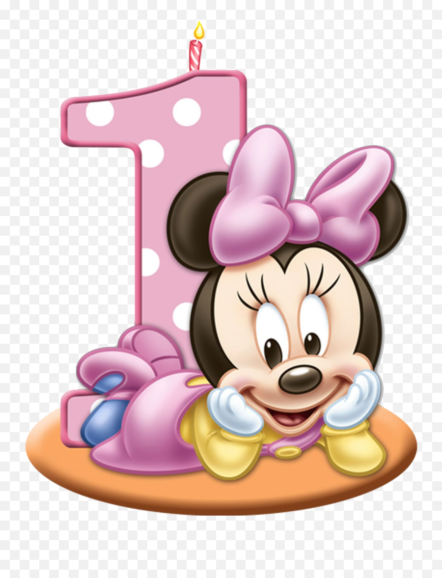 Download Mickey Minnie Baby Birthday - 1st Birthday Minnie Mouse Baby Emoji,Minnie Mouse Clipart