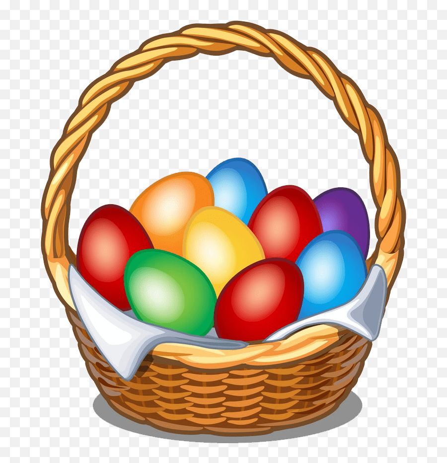 Nice Easter Basket Clipart Transparent - Clipart World Apple In A Basket Cartoon Emoji,Nice Clipart
