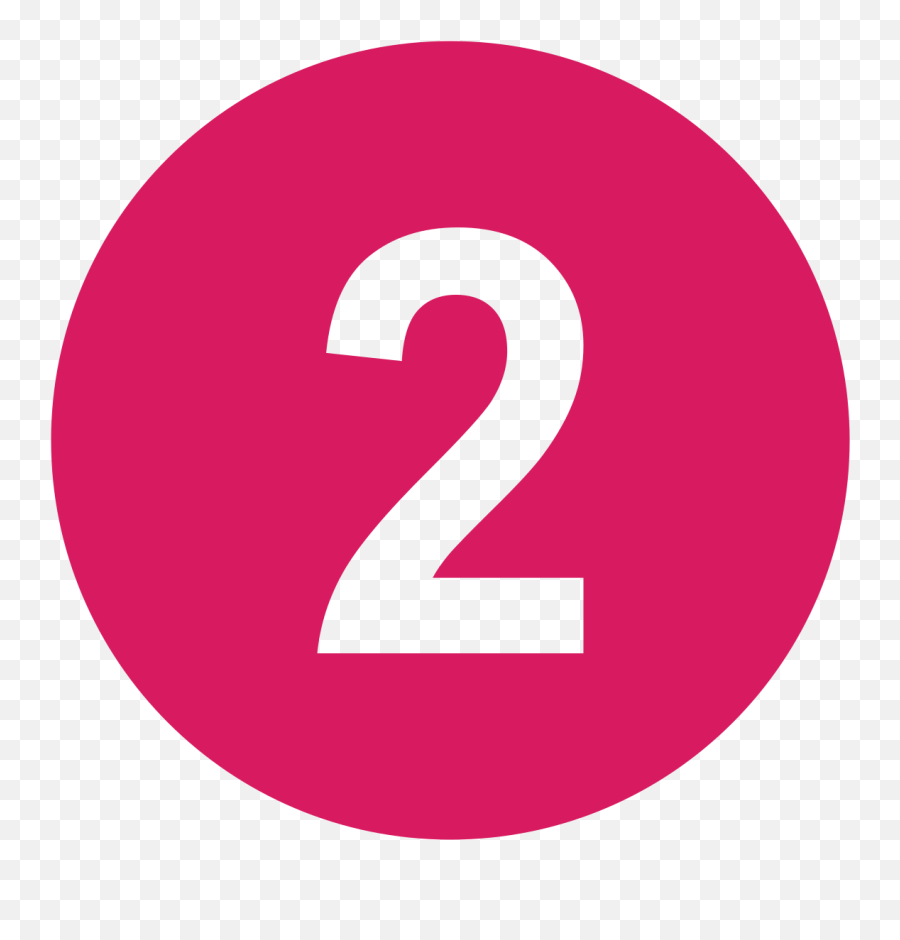 Eo Circle Pink Number - Number 2 In Blue Circle Emoji,Pink Circle Png