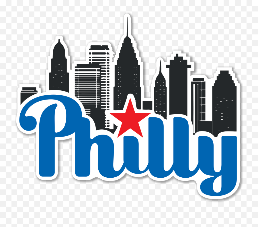 Philly Skyline Sticker - Vertical Emoji,Skyline Logo