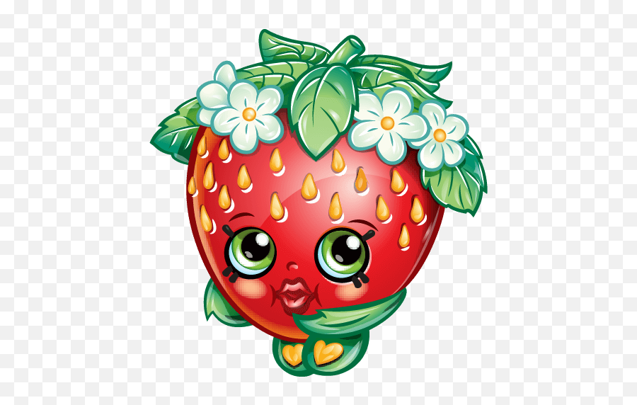 Strawberry Kiss - Shopkins Strawberry Emoji,Shopkins Png