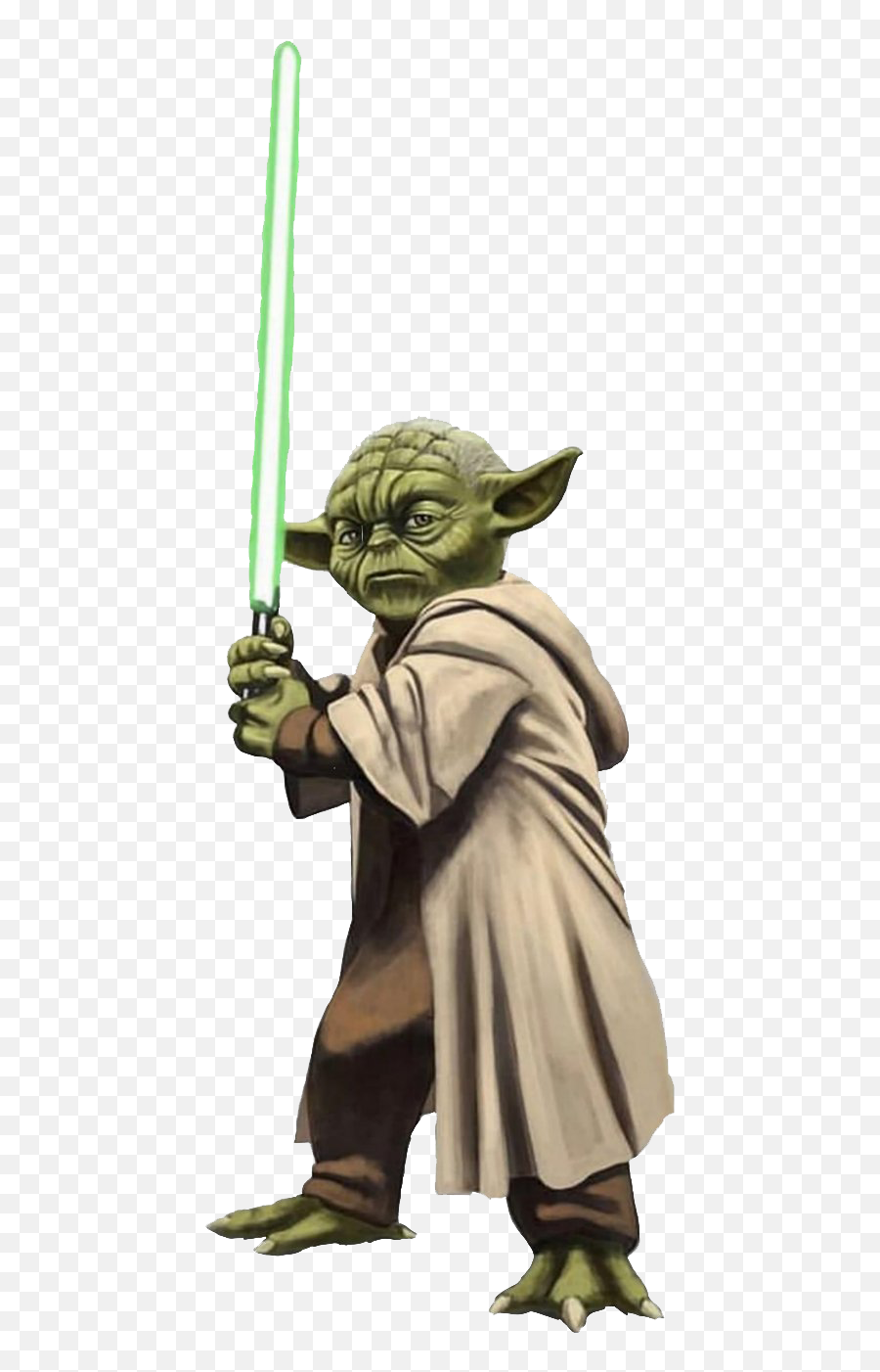 Master Yoda Png Clipart - Transparent Yoda With Lightsaber Emoji,Yoda Clipart