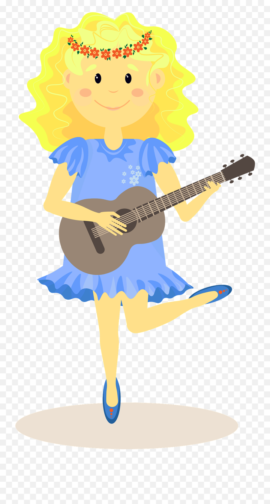 Girl Playing Guitar Clipart Free Download Transparent Png Emoji,Acoustic Guitar Clipart