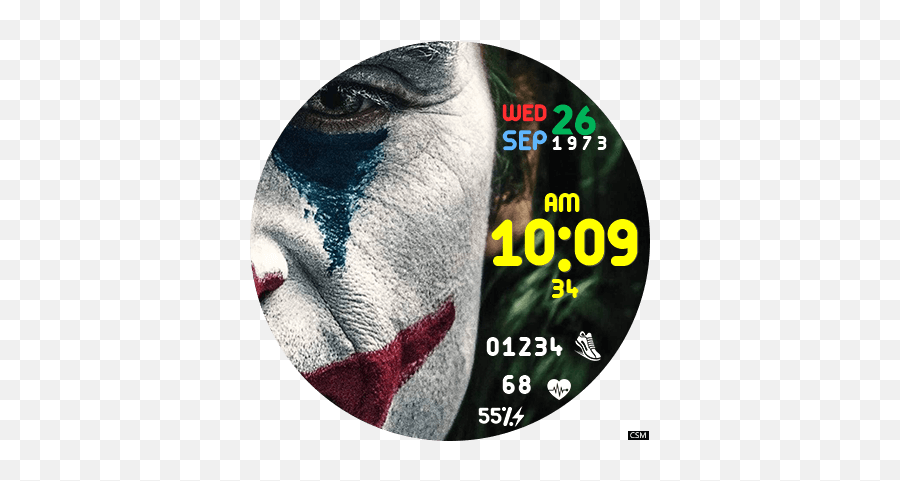 Download Clock Skin Rr036 Joker Watch Face For Mtk Emoji,Watch Face Png