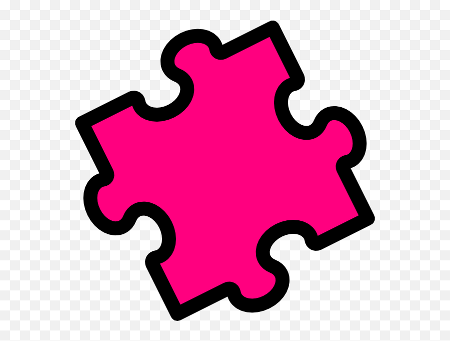 Pink Puzzle Piece Clip Art At Clker - Puzzle Piece Clip Art Emoji,Puzzle Piece Clipart