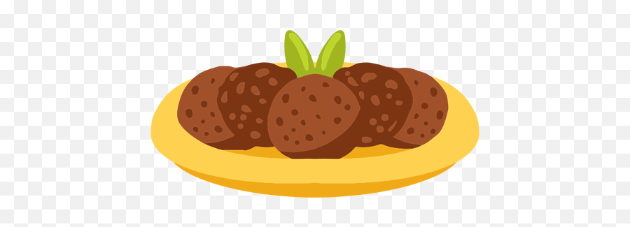 Falafel Pita Bread Arabic Food Illustration Transparent Png Emoji,Falafel Png