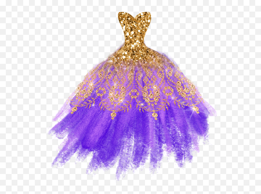 Purple Gold Sparkle Dress Sweet Sixteen Invitation Zazzle Emoji,Purple Sparkles Png