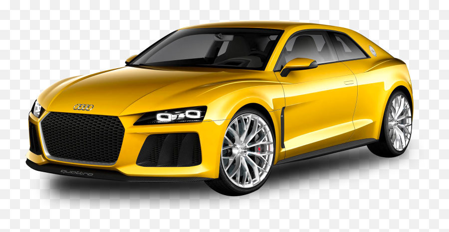 Yellow Audi Car Png Image - Yellow Audi Car Png Emoji,Car Transparent