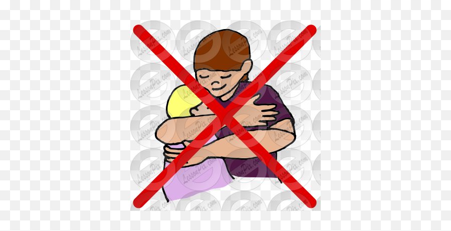 No Hugs Picture For Classroom Therapy Use - Great No Hugs Composite Baseball Bat Emoji,Hugging Clipart