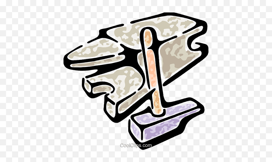 Anvil And Sledge Hammer Royalty Free Vector Clip Art Emoji,Sledge Clipart