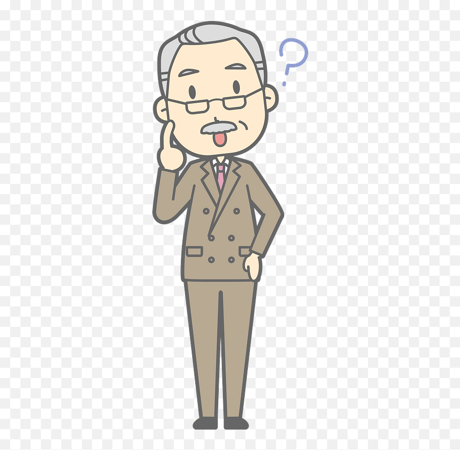 George Boss Is Questioning Clipart Free Download - Desenho Vovô De Terno Png Emoji,Questioning Clipart