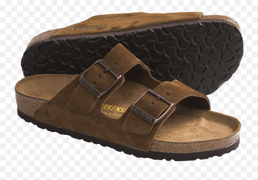 Brown Suede Sandal Png Image - Birkenstock Sandals Png Emoji,Sandals Png
