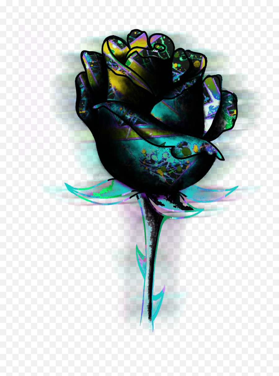 Dripart Black Rose Drip Art Black Rose Rose - Rose Emoji,Black Rose Png