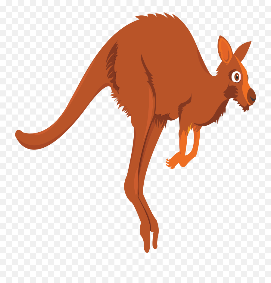 Kangaroo Clipart Cartoon Kangaroo - Transparent Kangaroo Cartoon Emoji,Kangaroo Clipart