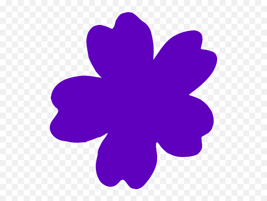 Purple Flower Clip Art - Vector Clip Art Online Primrose Silhouette Emoji,Violet Clipart