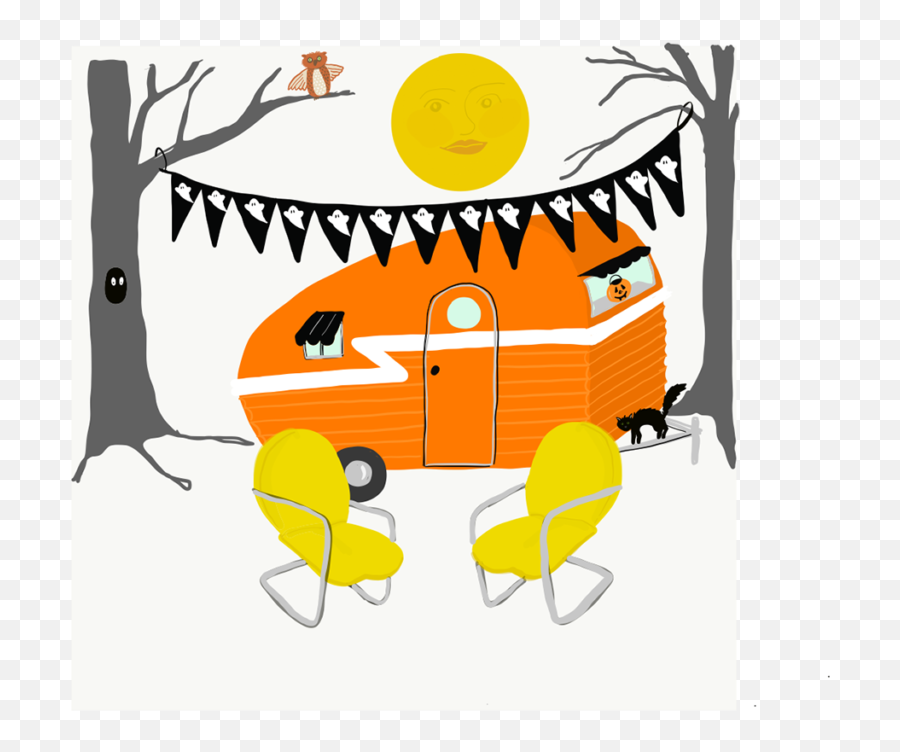Library Of Halloween Camper Graphic - Fiction Emoji,Camper Clipart