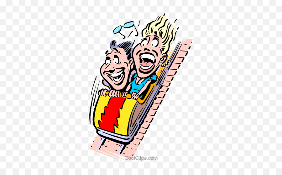 Cartoon Roller Coaster Royalty Free - Cartoon Transparent Roller Coaster Emoji,Roller Coaster Clipart