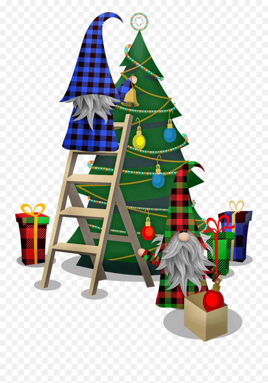 Gnomes Preparing Christmas Tree Clipart Free Download - Gnome Clipart Christmas Gnome Printable Emoji,Gnome Clipart