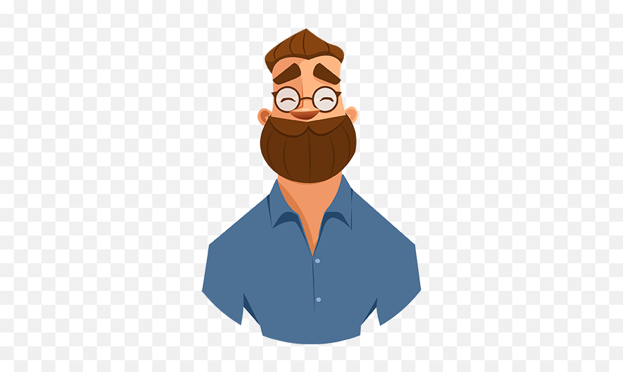 Beard Clipart Animated - Man With Beard Png Emoji,Beard Clipart
