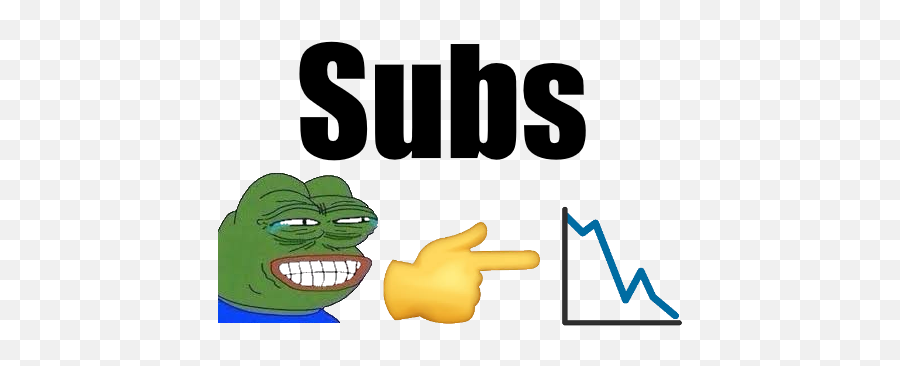 Subs Pepelaugh Pointright Chartwithdownwardstrend P9nda Emoji,Pepelaugh Png