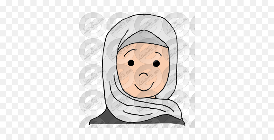 Hijab Picture For Classroom Therapy Use - Great Hijab Clipart Emoji,Hijab Png