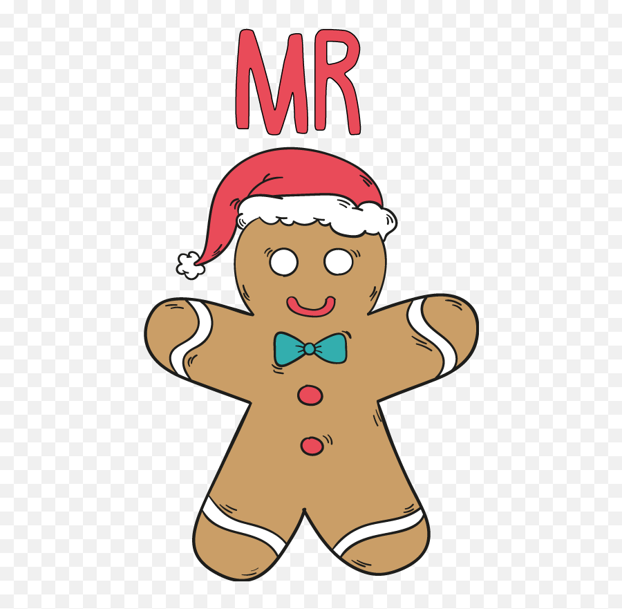 Mr And Mrs Gingerbread Christmas Tee Shirts Emoji,Gingerbread Woman Clipart