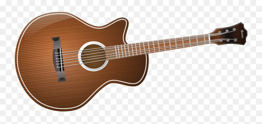 Download Png - Brown Guitar Clipart Emoji,Guitar Clipart