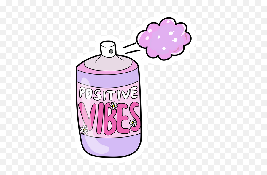 Vsco Girl Positive Vibes Spray Sticker - Vsco Girl Png Stickers Emoji,Vsco Logo