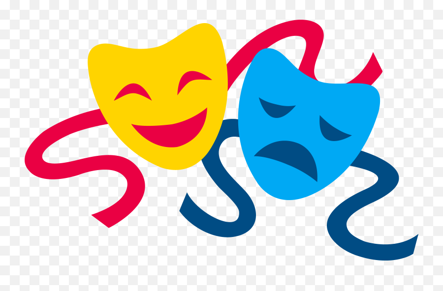 Library Of Thespian Mask Banner Royalty - Clipart Drama Mask Emoji,Mask Clipart