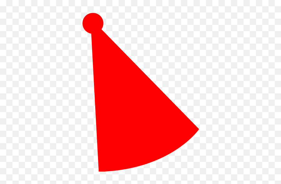 Red Party Hat 2 Icon - Free Red Party Icons Red Party Hat Icon Emoji,Party Hat Transparent