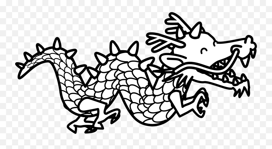 Free Chinese New Year Clipart Black And - Chinese Dragon Clipart Black And White Emoji,Chinese New Year Clipart