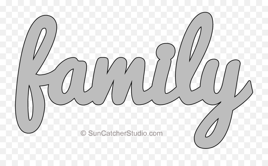 Family Stencil Printable Png Image With - Stencil Emoji,Filigree Clipart