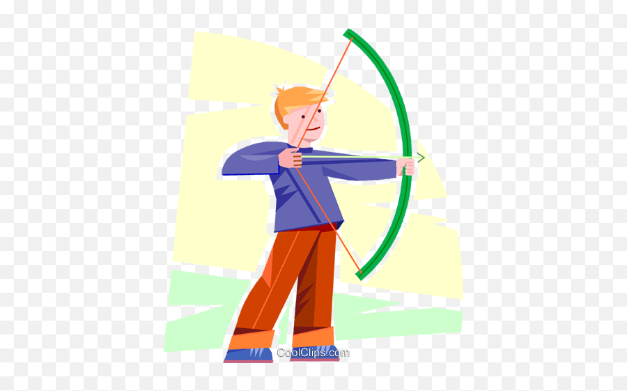 Young Archer Royalty Free Vector Clip - Clipart Teen Archery Emoji,Archer Clipart