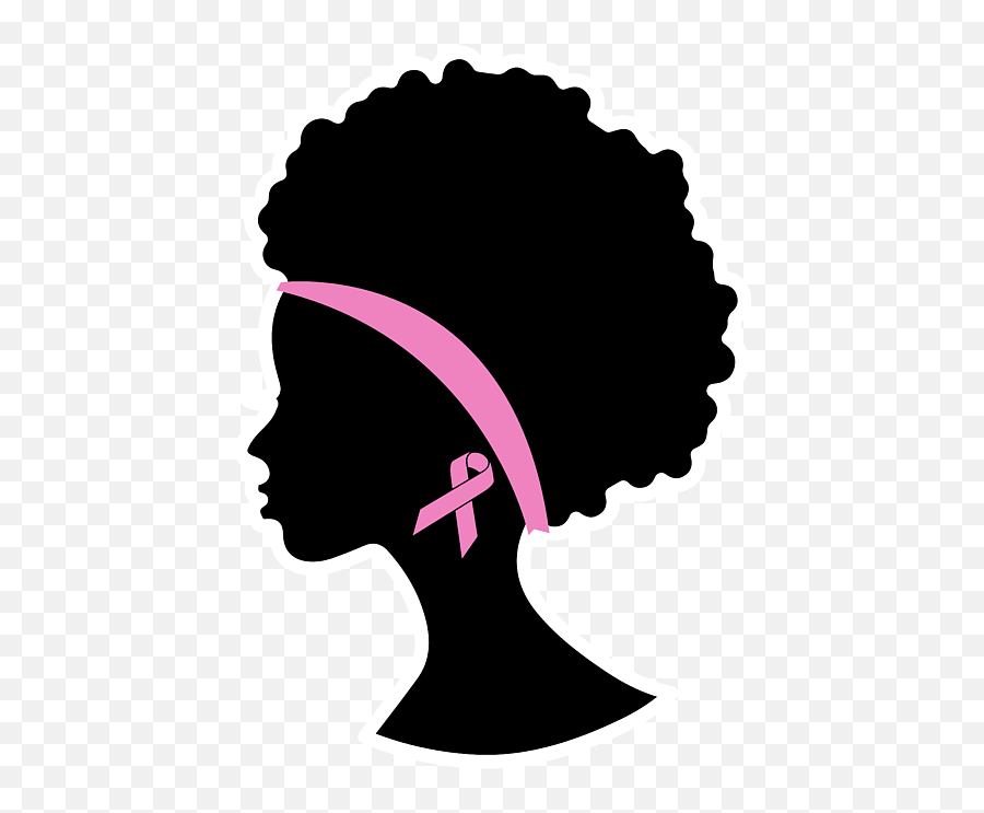 Breast Cancer African American Transparent Cartoon - Jingfm Afro Woman Breast Cancer Silhouette Emoji,Breast Cancer Clipart