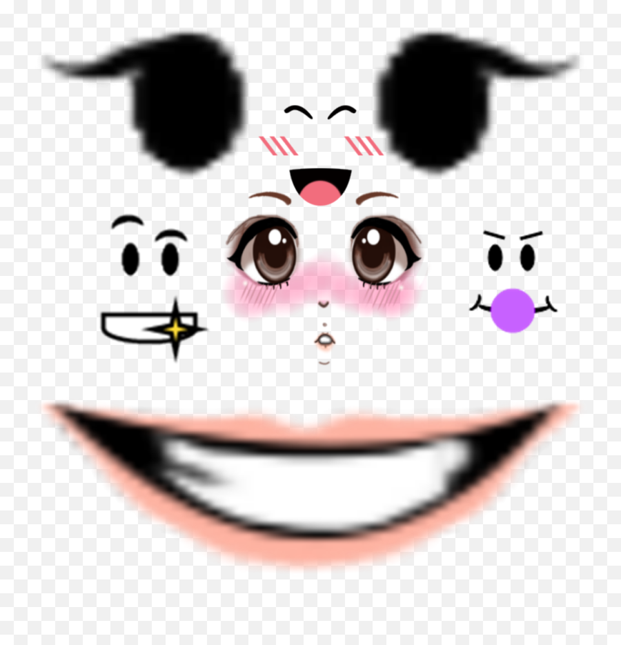 Roblox Head - Roblox Sticker Hd Png Download Large Size Roblox Faces Emoji,Roblox Head Png