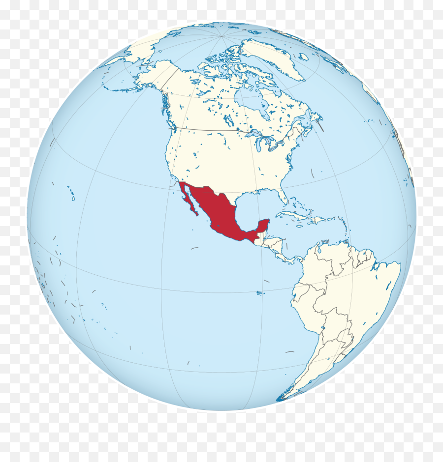 Filemexico On The Globe Mexico Centeredsvg - Wikimedia Mexico On The Globe Map Emoji,Transparent Globe