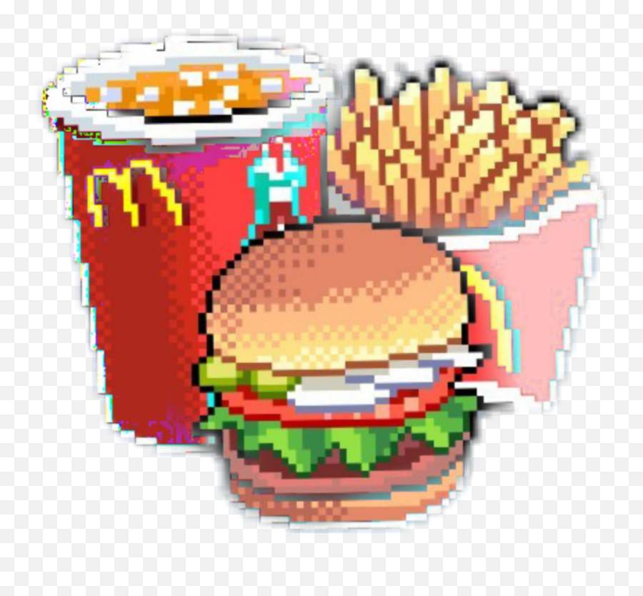 Mcdonald Tumblr Chick Chips Burger Hake Hakeslider - Pixel Pixel Art Mc Donald Emoji,Mcdonalds Clipart