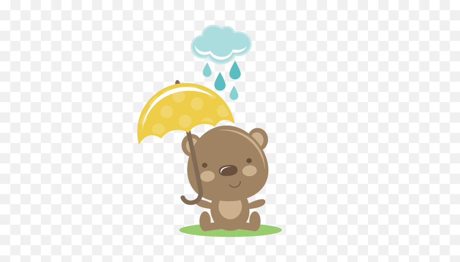 Rainy Day Bear Svg File For - Happy Emoji,Rainy Day Clipart