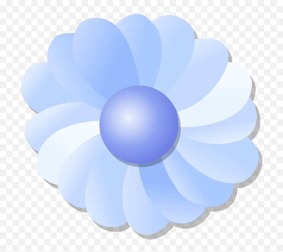 Free Clip Art Blue Flower By Nicubunu - Vector Graphics Emoji,Blue Flower Clipart