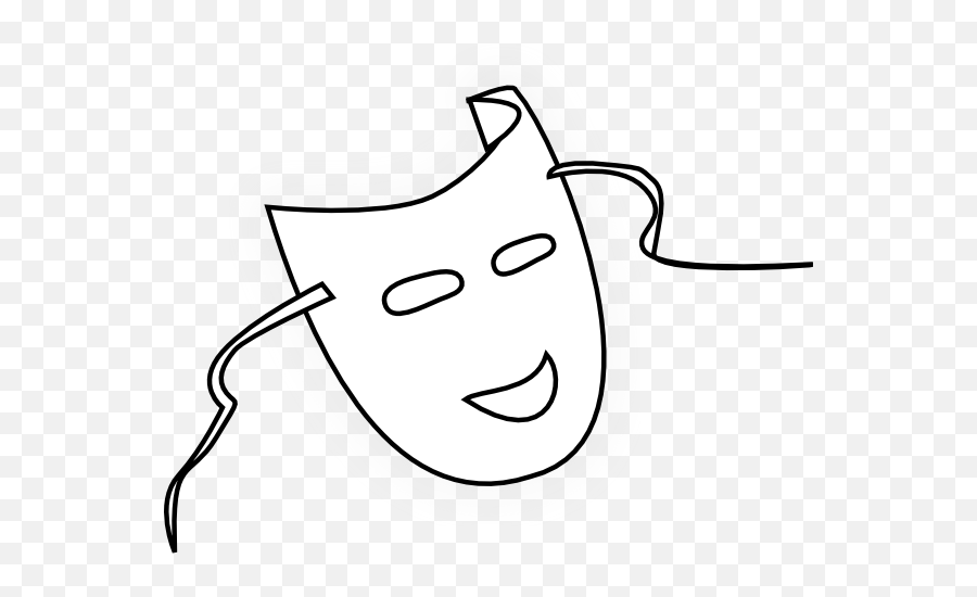 Mask Outline Clip Art At Clkercom - Vector Clip Art Online Emoji,Theater Mask Clipart