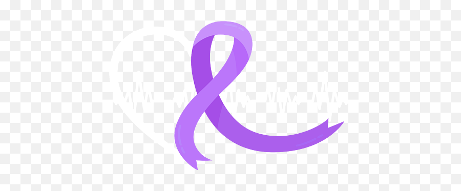 Heartbeat Purple Ribbon Domestic Violence Awareness Tshirt Emoji,Purple Ribbon Transparent Background