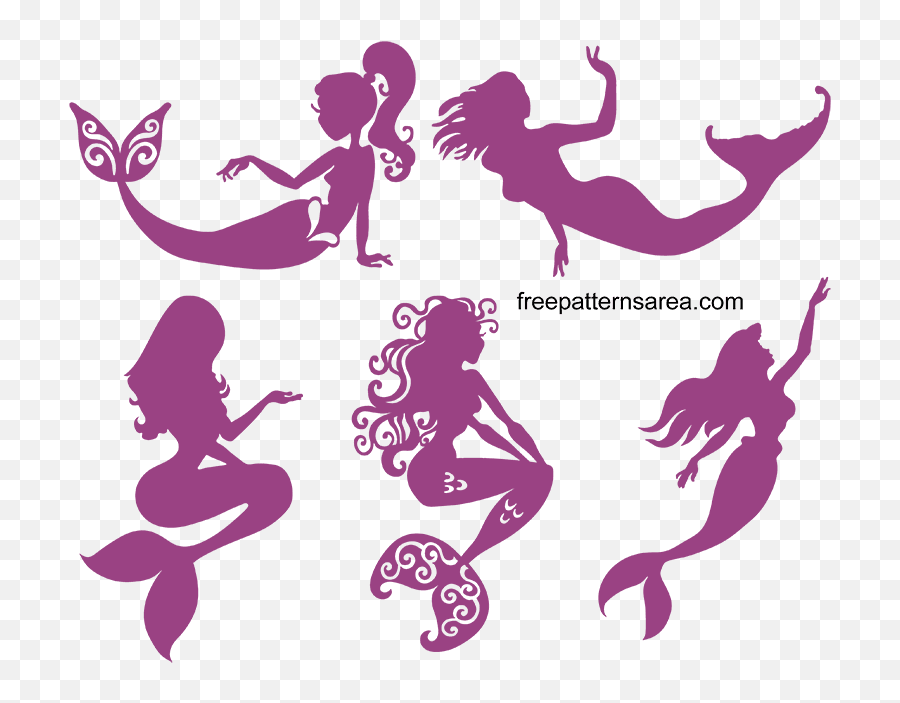 Mermaid Silhouette Clipart Vector Free - Mermaid Silhouette Emoji,Mermaid Clipart