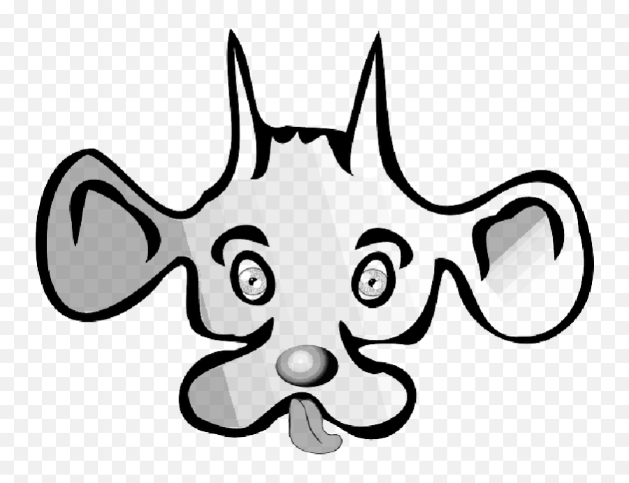 Dog Firgure Crazy Animal Ears Eyes Evil - Eye Portable Network Graphics Emoji,Evil Eyes Png