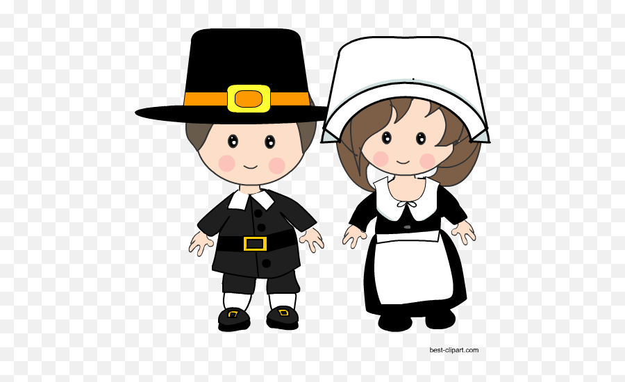 Free Thanksgiving Pilgrims And Native - Pilgrims Clip Art Emoji,Pilgrims Clipart
